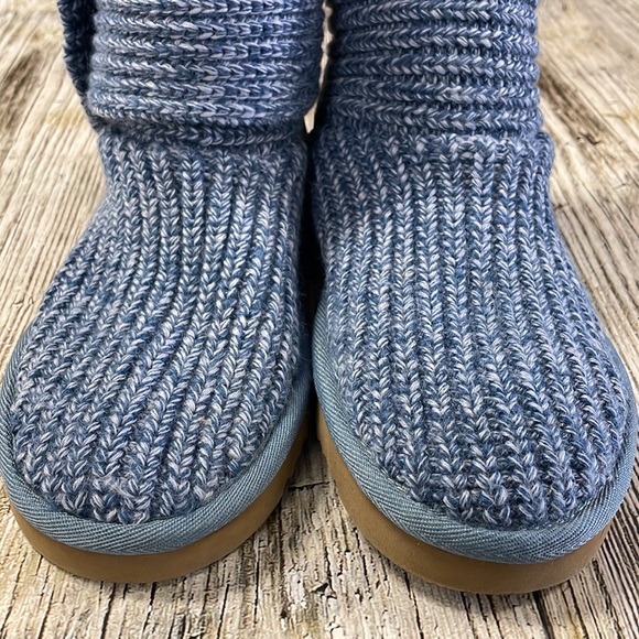 UGG Classic Blue Sweater Boots Great Condition - Picture 5 of 7